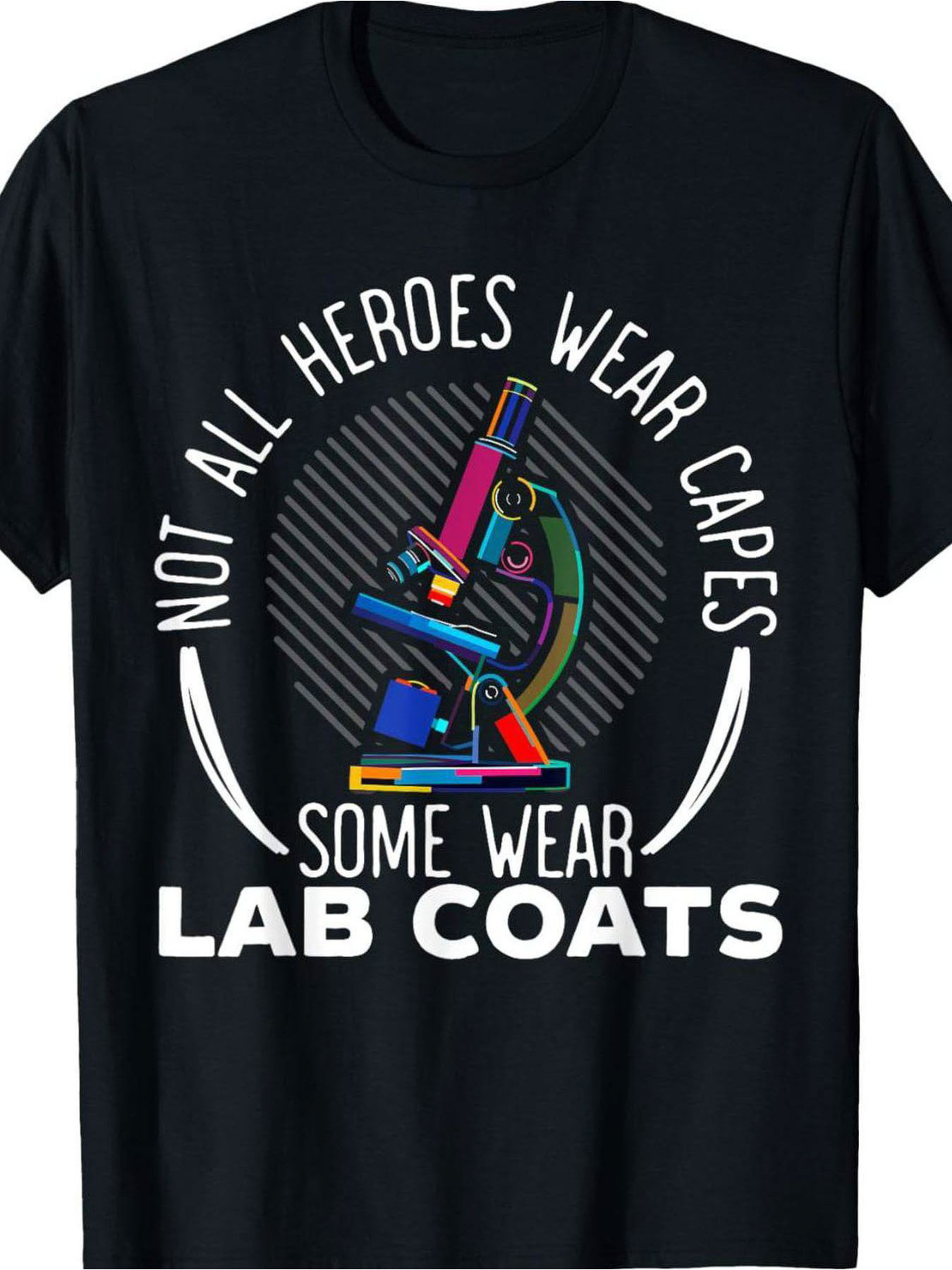 Medical Lab Technician - Camiseta masculina preta com gola redonda