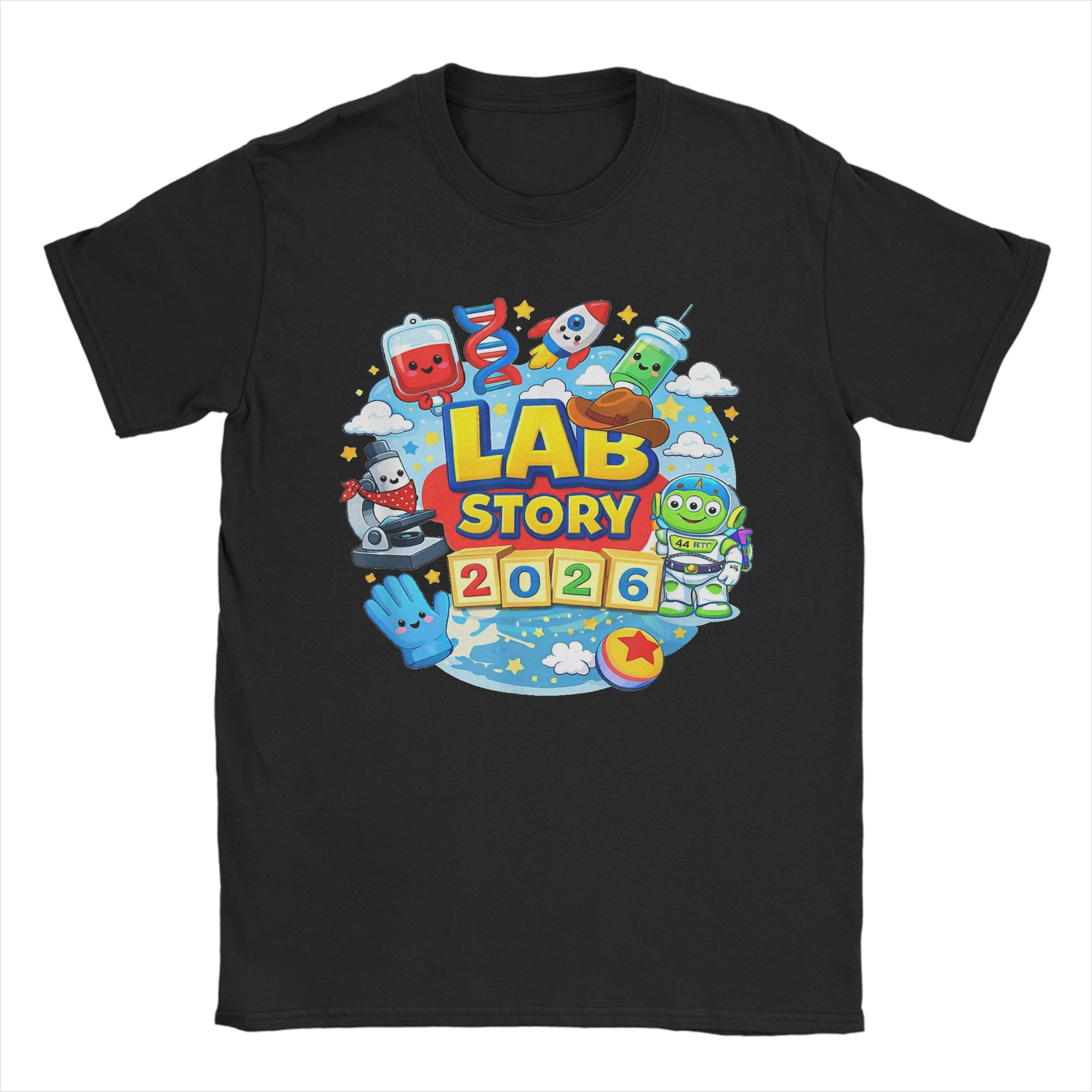 Medical Lab Technician - Camiseta Masculina de Algodão Estampada com